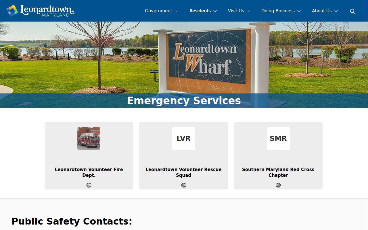 Leonardtown emergency and non-emergency phone routing for St. Mary's County warrant records questions
